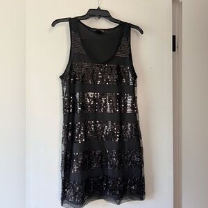 Black sequin dress